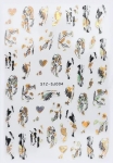 Nagelsticker - Aufkleber selbstklebend - Nail Sticker - Schwarz Gold Metallic